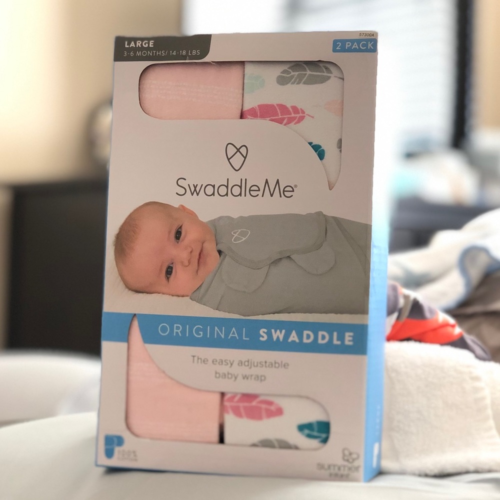 NEW SwaddleMe Original Swaddle 2pk Large for girls